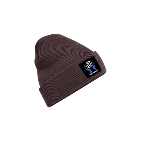 Beanie - World/Hands, chocolate