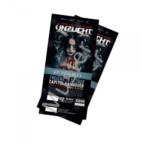 Hardticket - 10 Jahre Unzucht, 10.09.2022 (ehem. 14.01.2022)