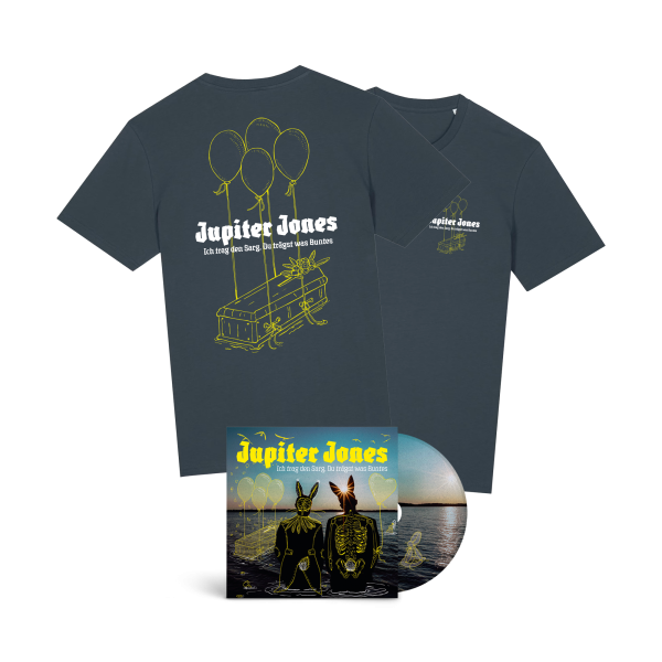 Bundle: CD (Digipak) - Ich trag den Sarg, Du trägst was Buntes + T-Shirt, india ink grey - signiert