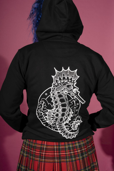 Zipper - Seepferdchen, schwarz