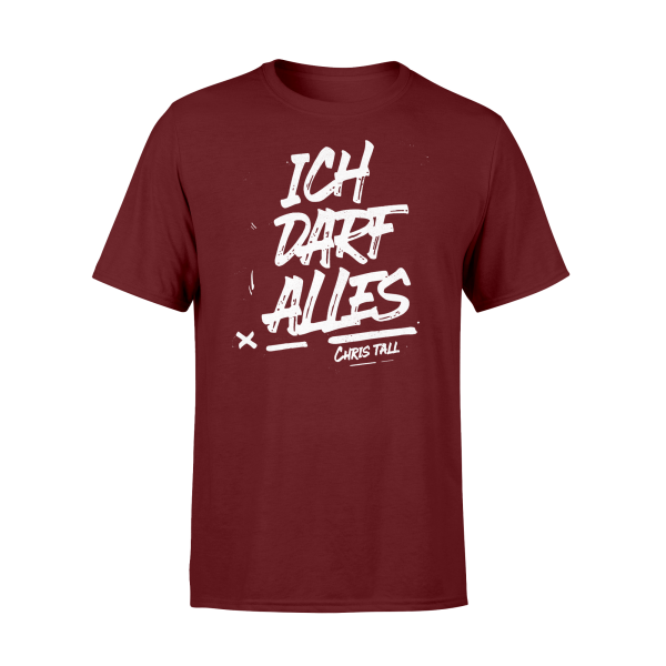 T-Shirt - Ich Darf Alles, burgund