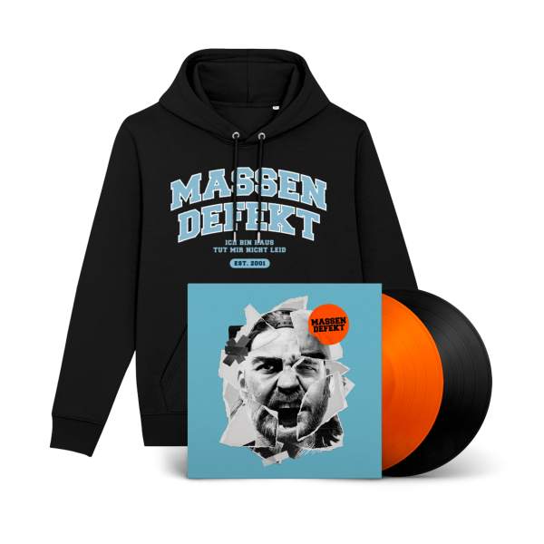 "Massendefekt" - Ltd. Album Bundle - Ltd. Doppel-Vinyl + Hoodie (HANDSIGNIERT)