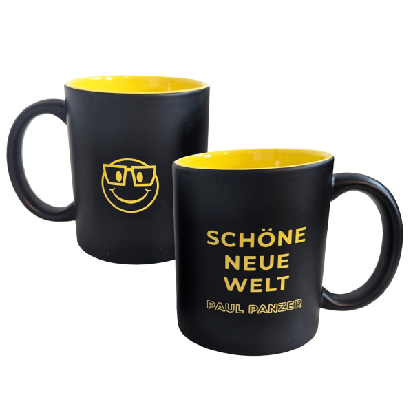 Tasse - Schöne Neue Welt, schwarz/gelb