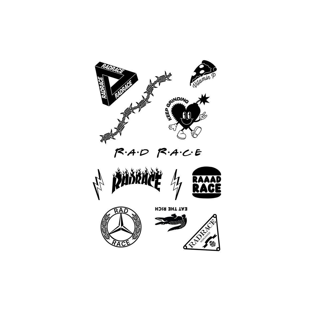 RAD RACE - Sticker Set 2025