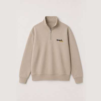 Half-Zip Sweater — Everglow, sand