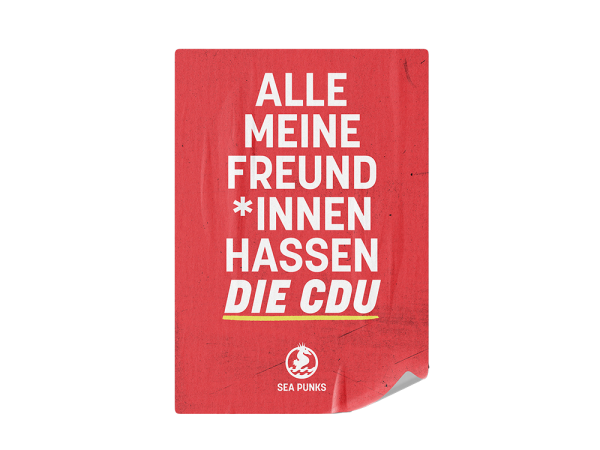 Sea Punks - Alle meine Freund*innen hassen die CDU Sticker Set