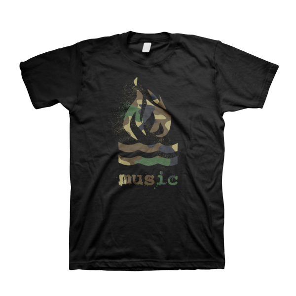 T-Shirt - Camo Logo, black
