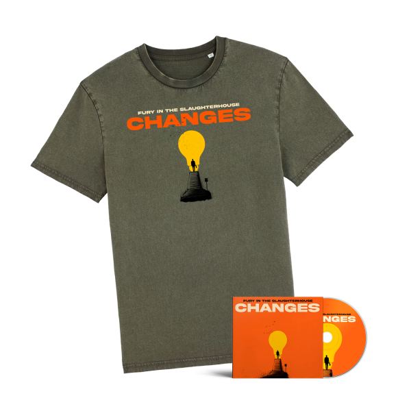 Bundle: CD (Digipak) - CHANGES + T-Shirt, vintage khaki