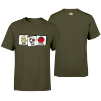 Männer Shirt - Ente, Ball, Tomate, khaki