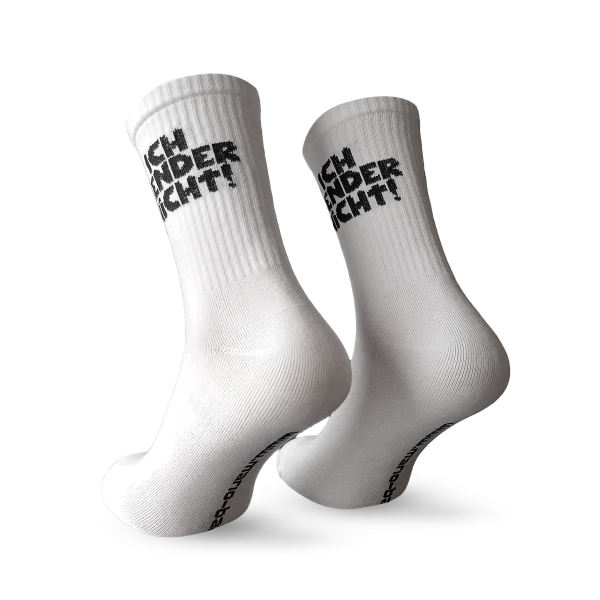 Socken - Ich gender nicht, ich habe einen Schulabschluss, weiss