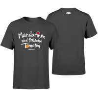 Männer Shirt - Mandarinen sind falsche Tomaten, dunkelgrau Männer Shirt - Mandarinen sind falsche Tomaten, dunkelgrau