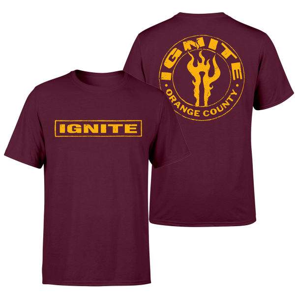 T-Shirt - Orange County, burgundy