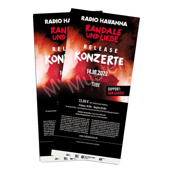 Hardticket - Düsseldorf 14.10.2022