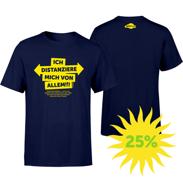 Männer Shirt - Ich distanziere mich von allem, navy