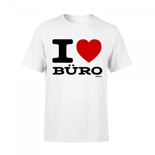 T-Shirt - I Love Büro, weiss