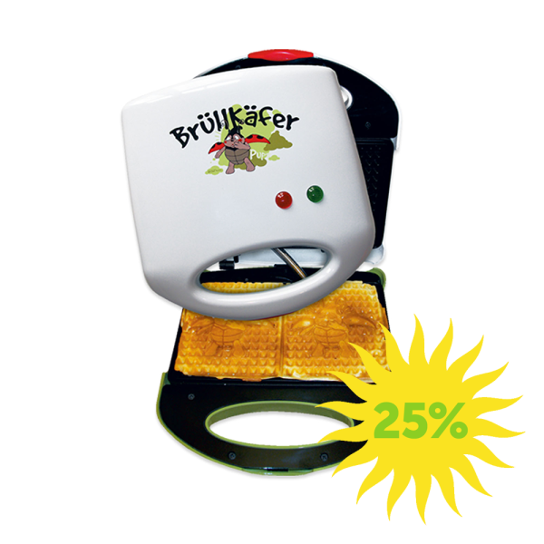 Waffeleisen - Brüllkäfer (mit 3D-Logo Backform)