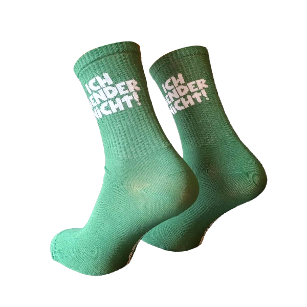 Socken - Ich gender nicht, ich habe einen Schulabschluss, grün