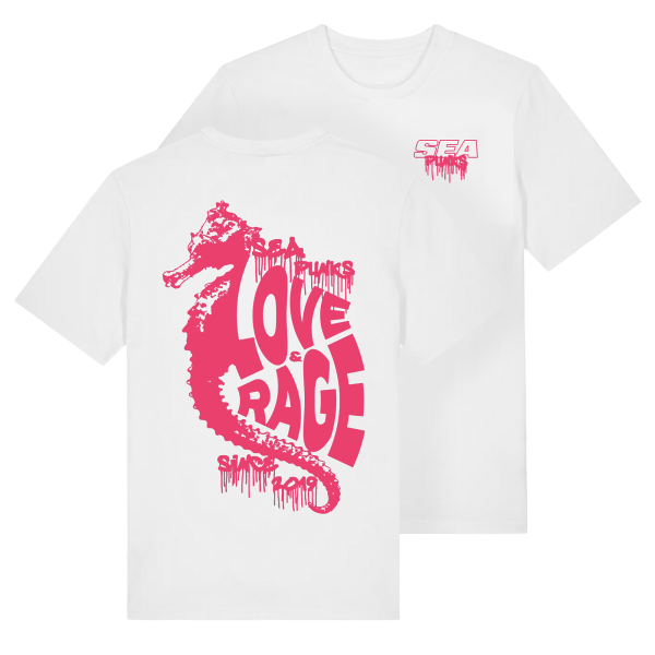 T-Shirt - Love & Rage (limited edition), weiß