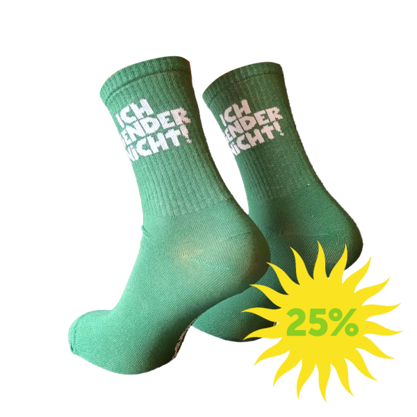 Socken - Ich gender nicht, ich habe einen Schulabschluss, grün