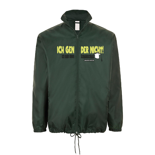 Regenjacke (Limited Edition) - Ich gender nicht ich habe einen Schulabschluss, dunkelgrün