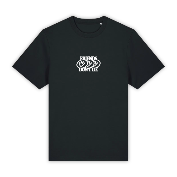 Friends Don't Lie - T-Shirt - Smiley Logo, schwarz