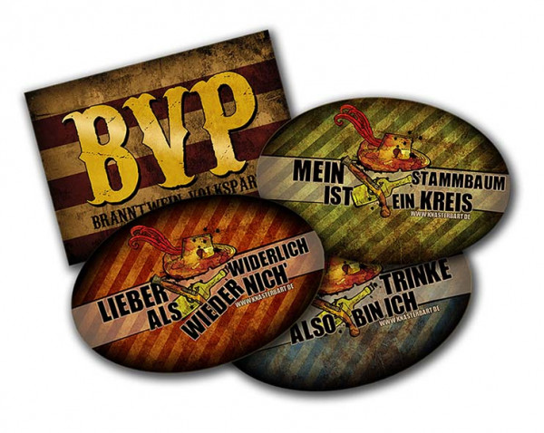 4er Aufkleber-Set - Knasterbart