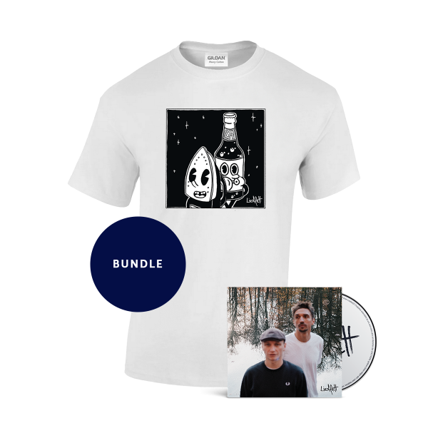 CD Bundle - CD "Liedfett" + Special Shirt "Bei Nacht" (weiss)