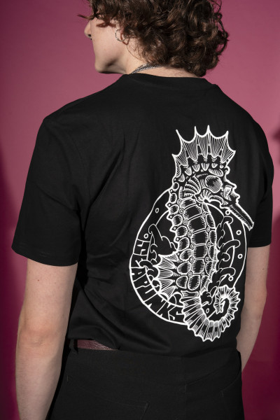 T-Shirt - Seepferdchen, schwarz