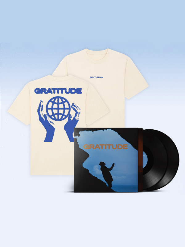 Bundle: 2LP - GRATITUDE + Oversized T-Shirt, natural raw - handsigniert