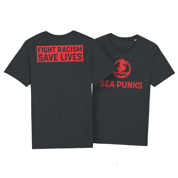 T-Shirt - Fight Racism, dark heather grey